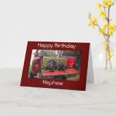 CARTE ***NEPHEW*** JOYEUX ANNIVERSAIRE (Fleur jaune)