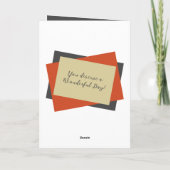 Carte Nephew photo nom gris orange anniversaire (Dos)