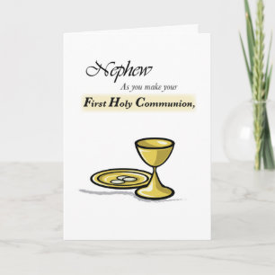 Carte Nephew Première communion Gold Chalice, Paten