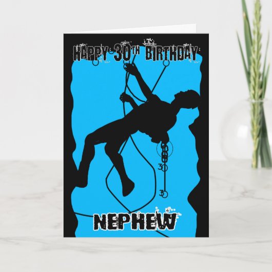 Carte Nephew Silhouette Rock Escalade 30e Anniversaire C (Devant)