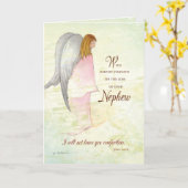 Carte Nephew Sympathy Angel (Fleur jaune)