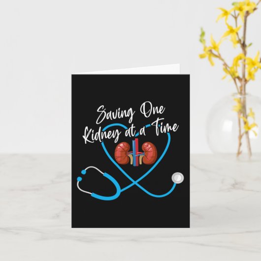 Carte Néphrologie infirmière Maladie rénale Insuffisance (Fleur jaune)