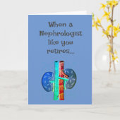 Carte Néphrologiste retraité humoristique (Fleur jaune)