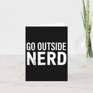 Carte Nerd Sortir Amusant Randonnée Camping Extérieur Na