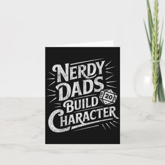 Carte Nerdy Dads Build Character Father Humor  (Devant)
