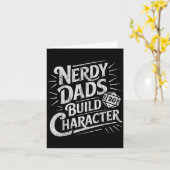 Carte Nerdy Dads Build Character Father Humor  (Fleur jaune)