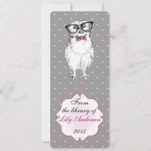 Carte Nerdy Owlet - Bibliothèque signet