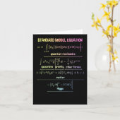 Carte Nerdy Standard Model Equation - Cadeau Pour La Phy (Fleur jaune)