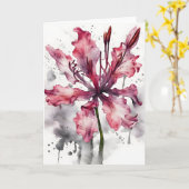Carte Nerine - Watercolor flowers (Fleur jaune)