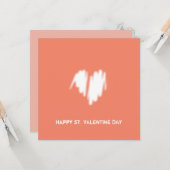 Carte Nettoyer Monochrome Moderne Coeur Blanc Code QR (Devant/Arrière en situation)