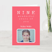 Carte Neuf Années Merveilleuses De Vous...personnalisabl (Devant)