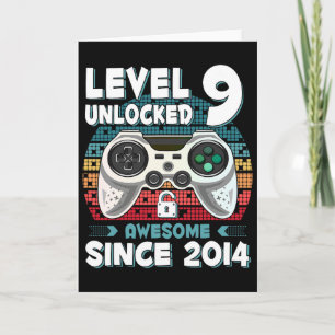 Carte Neuf Anniversaire 9 ans Son Garçon Amusant Joueur 