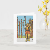 Carte Neuf baguettes - Rider Waite Smith tarot (Fleur jaune)