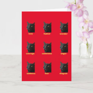 Carte Neuf Émotions De Mon Vecteur De Chat Éteint