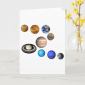 Carte Neuf planètes dans le système solaire (Fleur jaune)