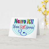 Carte NEURO ICU "Où la SHUNT arrive" (Fleur jaune)