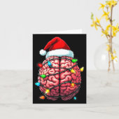 Carte Neuro Nurse Xmas Santa Hat Neurology Premium Tri-b (Fleur jaune)
