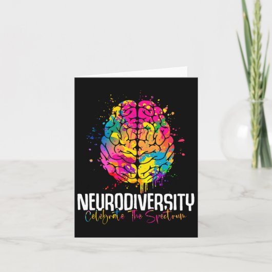 Carte Neurodiversité Fleurs Neurodivergent Autisme consc (Devant)