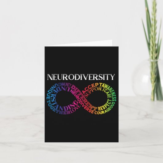 Carte Neurodiversité Neurodivergent Rainbow Infinity Adh (Devant)
