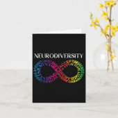 Carte Neurodiversité Neurodivergent Rainbow Infinity Adh (Fleur jaune)