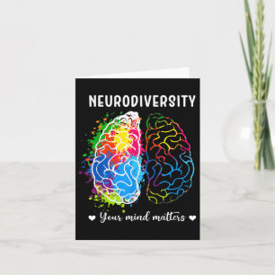 Carte Neurodiversité Positivité Votre esprit Autisme Con