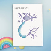Carte Neuron simple violet Myelin Sheath Joyeux annivers