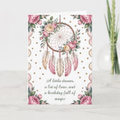 Carte Neutral Floral Bohemian Birthday (Devant)