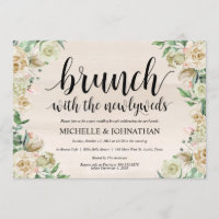 Carte Neutral Spring Post Mariage Brunch Invitatio