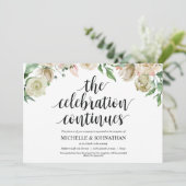 Carte Neutral Spring Wedding Réception Invitation (Debout devant)