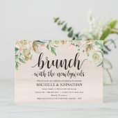 Carte neutre d'invitation de brunch de mariage de (Debout devant)
