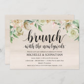 Carte neutre d'invitation de brunch de mariage de (Devant / Derrière)
