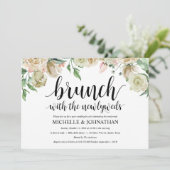 Carte neutre d'invitation de brunch de mariage de (Debout devant)