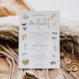 Carte Neutres d'été Bachelorette Week-end Itinéraire