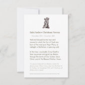 Carte Neuvaine de Noël de Saint-André Religieuse (Dos)