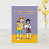 Carte Neuvième anniversaire étrange et merveilleux (Fleur jaune)