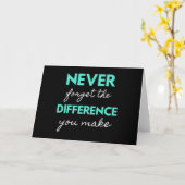 Carte Never Forget The Difference You Make (Fleur jaune)