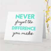 Carte Never Forget The Difference You Make 2 (Fleur jaune)
