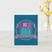 Carte Never Forget Vintage Computer Tech  (Fleur jaune)