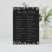 Carte Never Have I Ever Gothic Bachelorette Party Game (Debout devant)