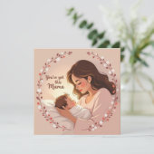 Carte New baby card for mom warm heartfelt message  (Debout devant)