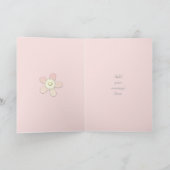 Carte New Baby Girl Card Pink congratulations (Intérieur)