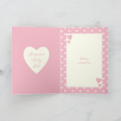 Carte New baby girl congratulations pink (Intérieur)