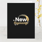Carte New Beginnings / Tarjeta Nuevos Comienzos (Fleur jaune)