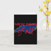 Carte New Bern North Carolina Y'all Nc Pride State Map C (Fleur jaune)