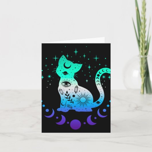 Carte New Blue Gay Male Mlm Pride Flag, Astrology Cat  (Devant)