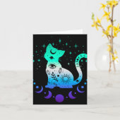 Carte New Blue Gay Male Mlm Pride Flag, Astrology Cat  (Fleur jaune)