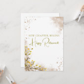 Carte New Chapter Begins Elegant Retirement Gift (Devant/Arrière en situation)