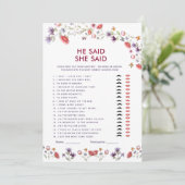 Carte New Chapter Begins He Said She Said Bridal Shower (Debout devant)