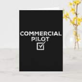 Carte New Commercial Pilot Check Box Gift  (Fleur jaune)