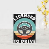 Carte New Driver Driver's Permit Celebration Teen Driver (Fleur jaune)